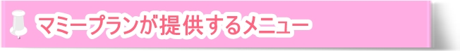 Goenの家事代行マミープランが提供するメニュー