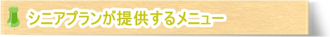 Goenの家事代行シニアプランが提供するメニュー