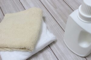 柔軟剤と雑巾
