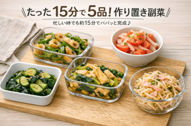 15分でできる5品